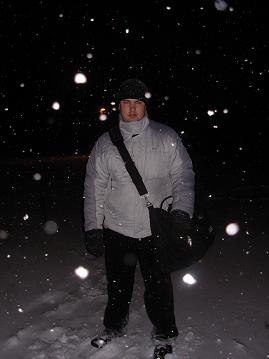 Дмитрий Возный в снегу